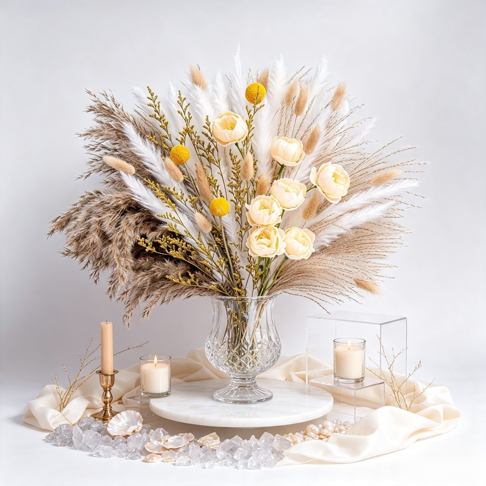 Dried Flower Bulk - Mixed Dried Flower Bouquet, Pampas Grass,