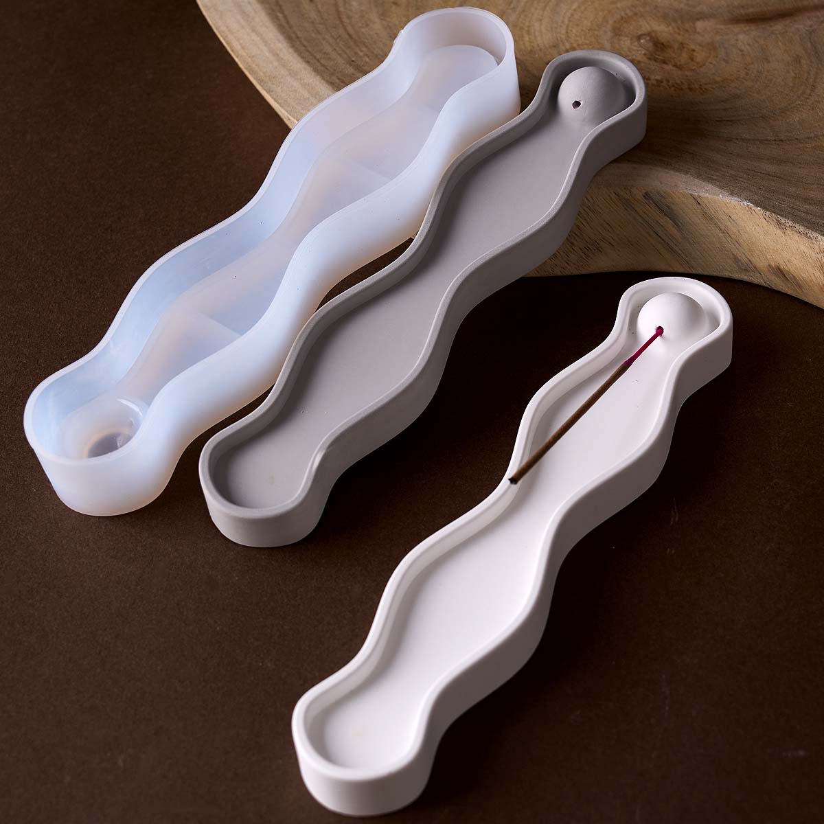 Wave Long Incense Insert Tray  - Serving Tray Mold recension och pris